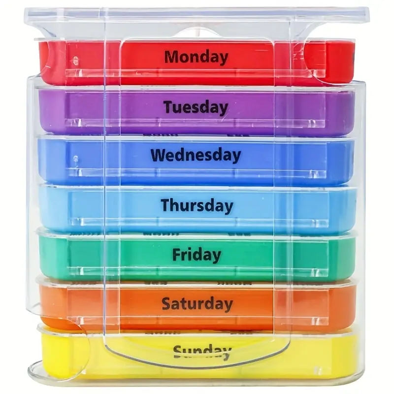 Stackable Pill Organiser 7Day 4 Compartment