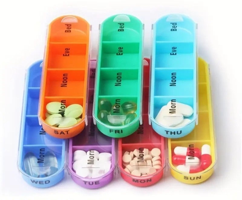 Stackable Pill Organiser 7Day 4 Compartment