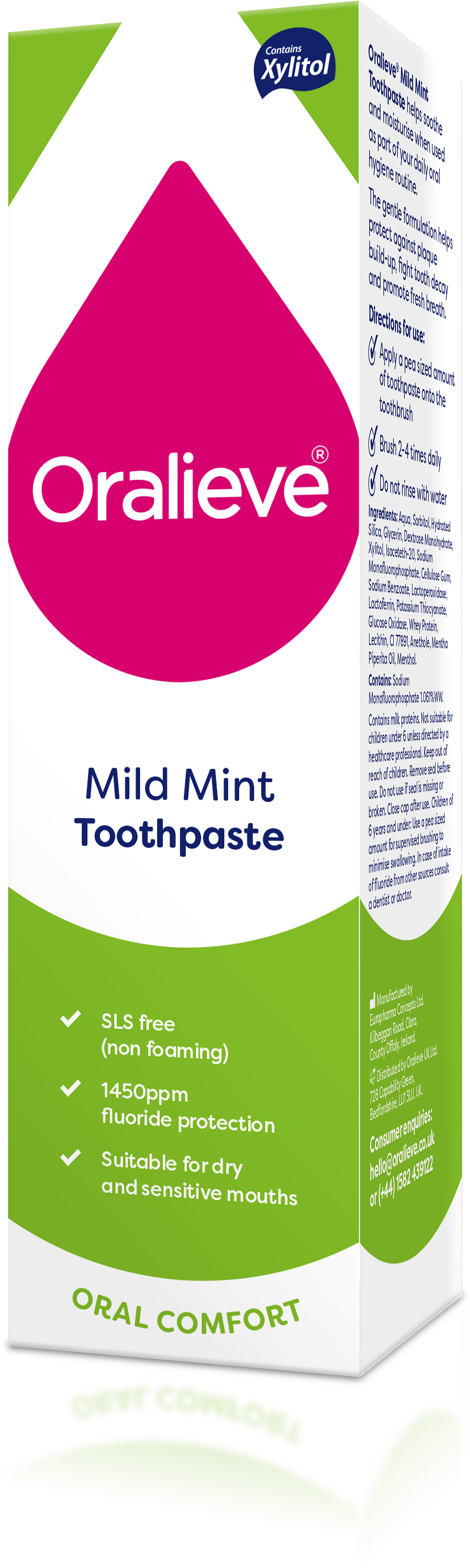 Oralieve Toothpaste Mild Mint 75ml
