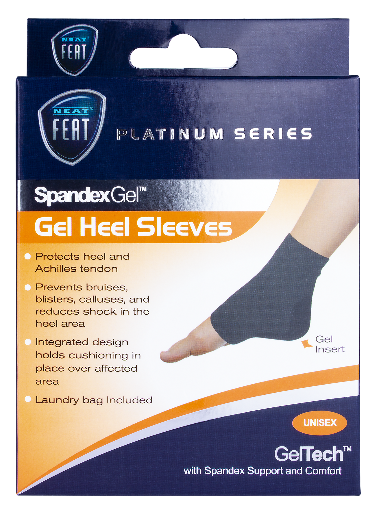 Spandex Gel Heel Sleeve Large