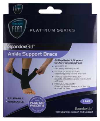 Spandex Gel Ankle Support Brace Medium