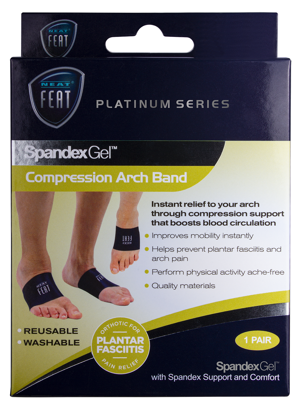 Spandex Gel Compression Arch Band Medium