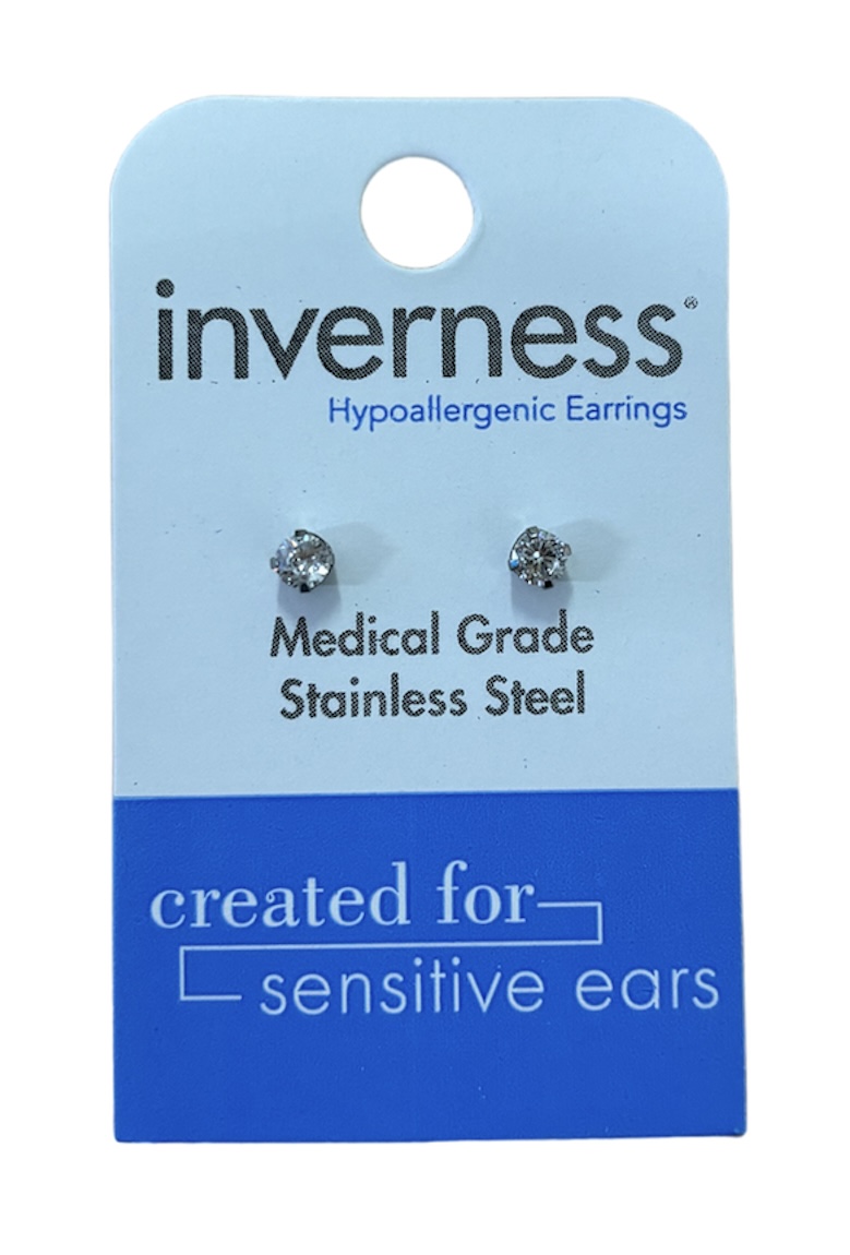 INV POST PIERCING STS 3MM CZ TIFF