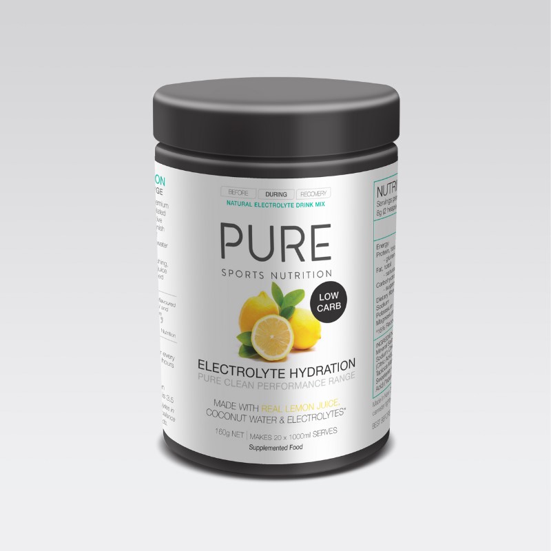 PURE ELECTROLYTE HYDRATION L-CARB TUB 160G - LEMON