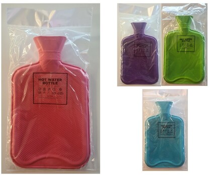 HOT WATER BOTTLE RUBBER 2L (MIXED FOUR COLOURS)