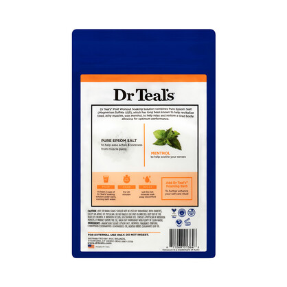 DR TEAL'S EBS PRE & POST WORKOUT (MAG.SULF & MENTHOL) 1.36KG