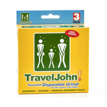 TRAVEL JOHN DISPOSABLE URINAL 3PK