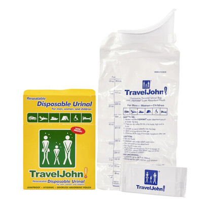 TRAVEL JOHN DISPOSABLE URINAL 3PK