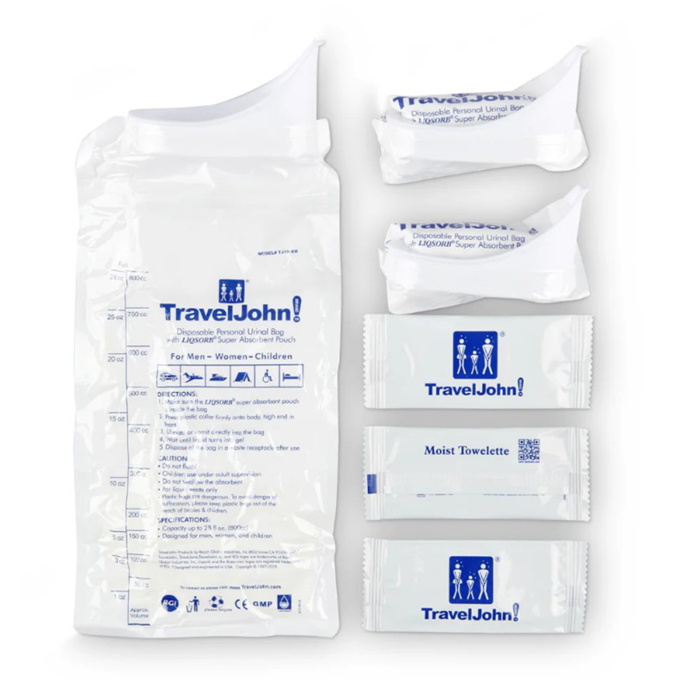 TRAVEL JOHN DISPOSABLE URINAL 3PK