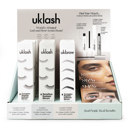 UKLASH EYELASH & BROW CDU - 12 PIECES