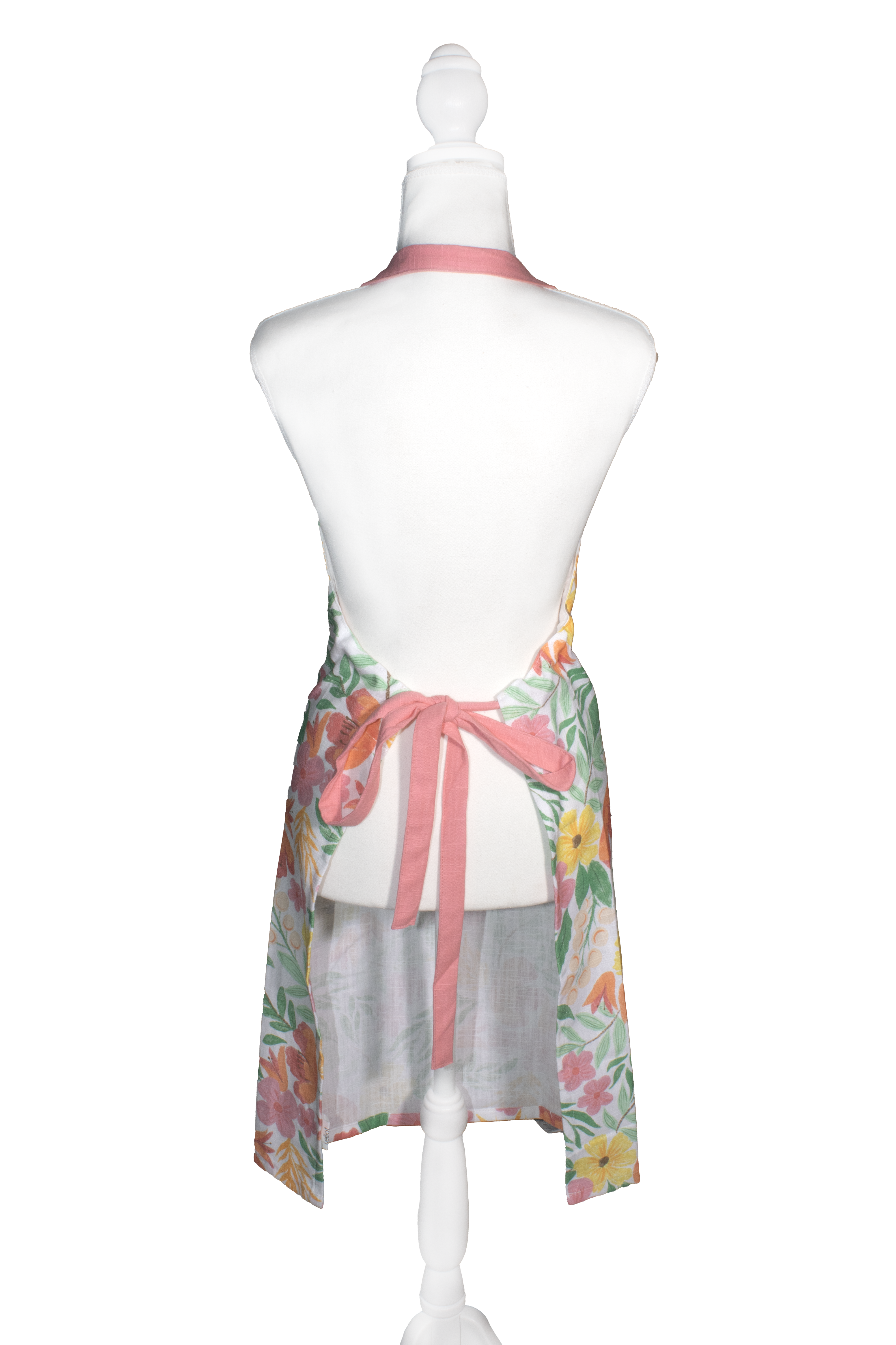 Fleur Darling Apron 83x68x0.05cm Pink & Yellow Floral Multi