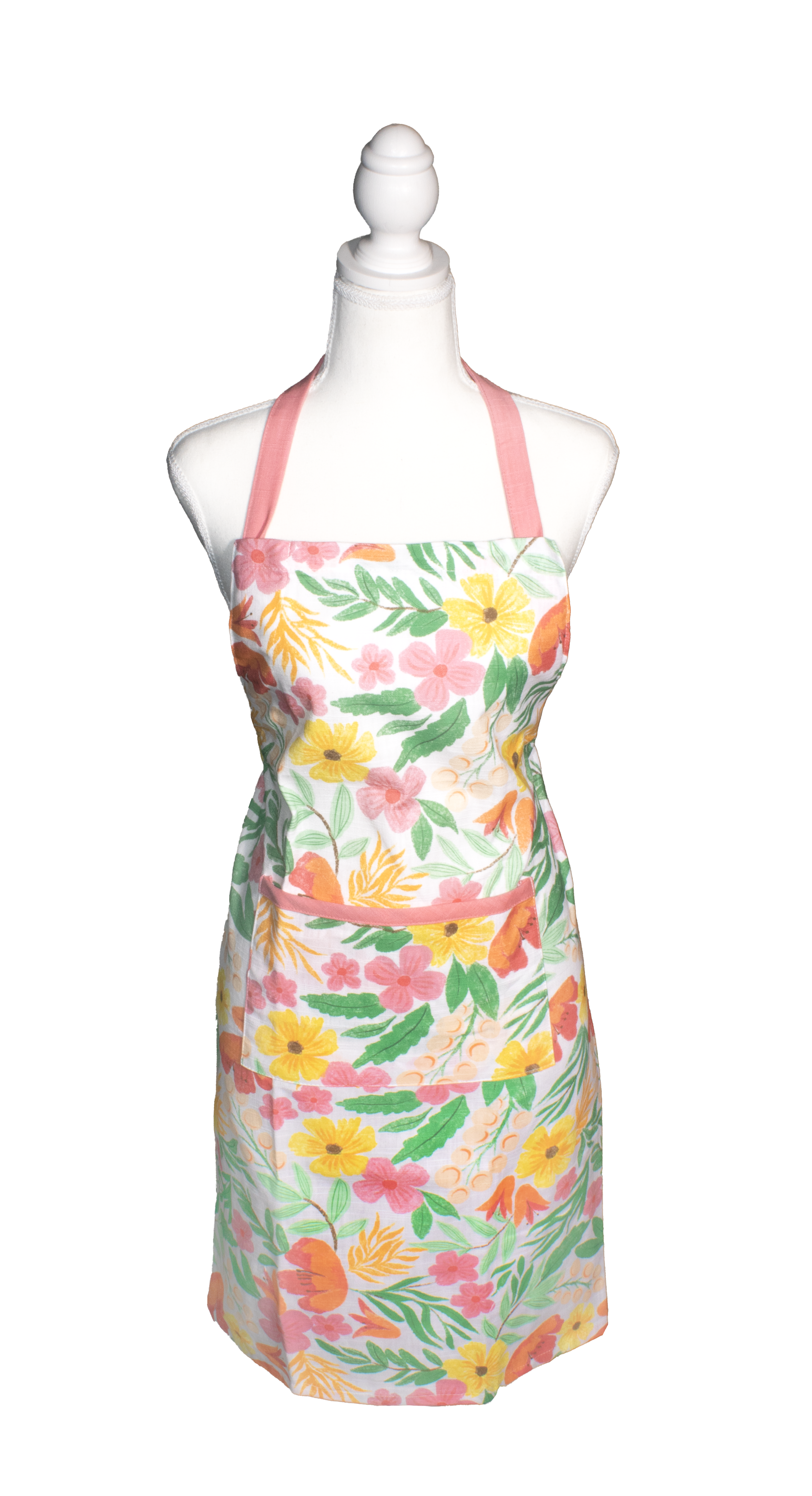 Fleur Darling Apron 83x68x0.05cm Pink & Yellow Floral Multi