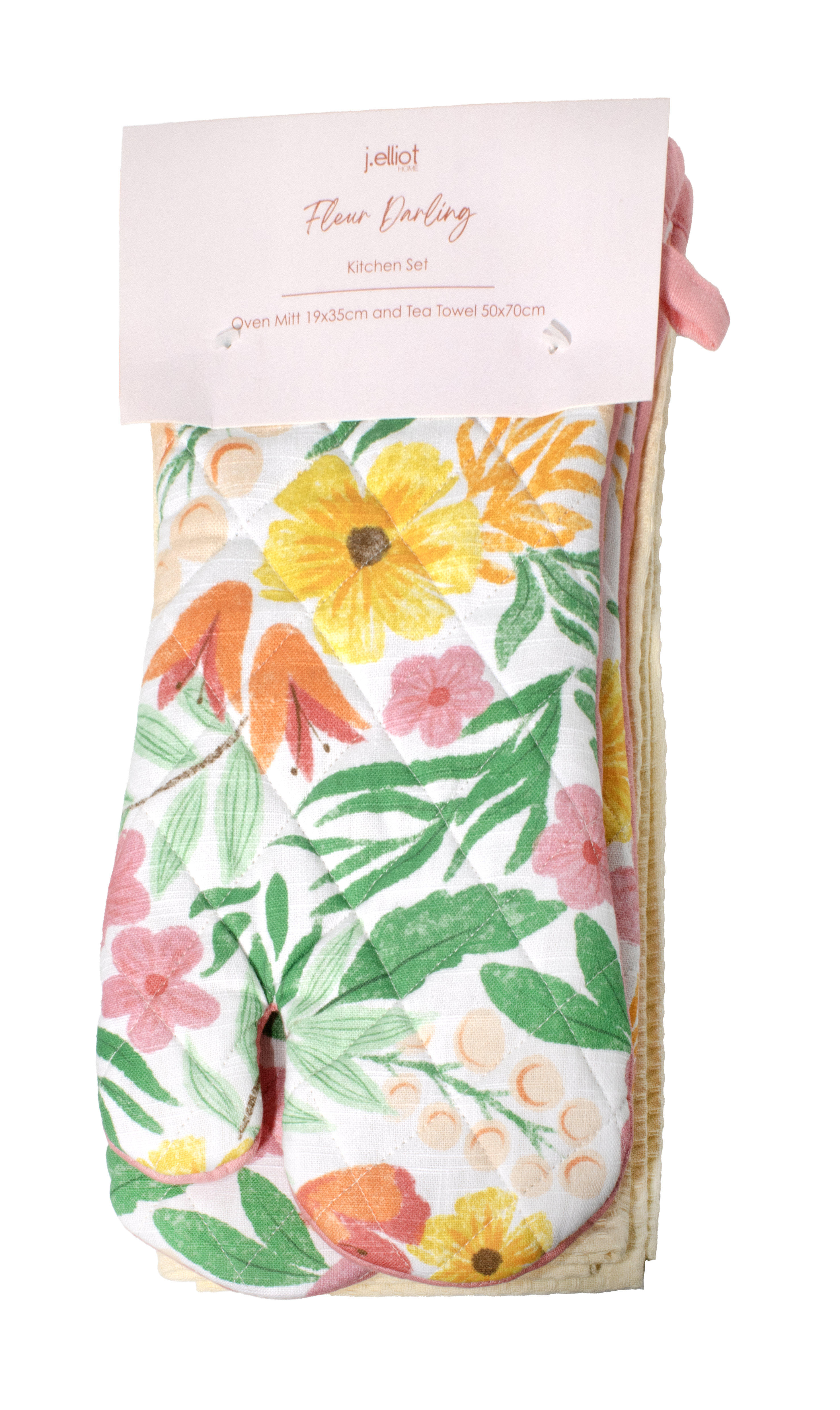 Fleur Darling Kitchen Pack (Oven Mitt x2 & Tea Towel)