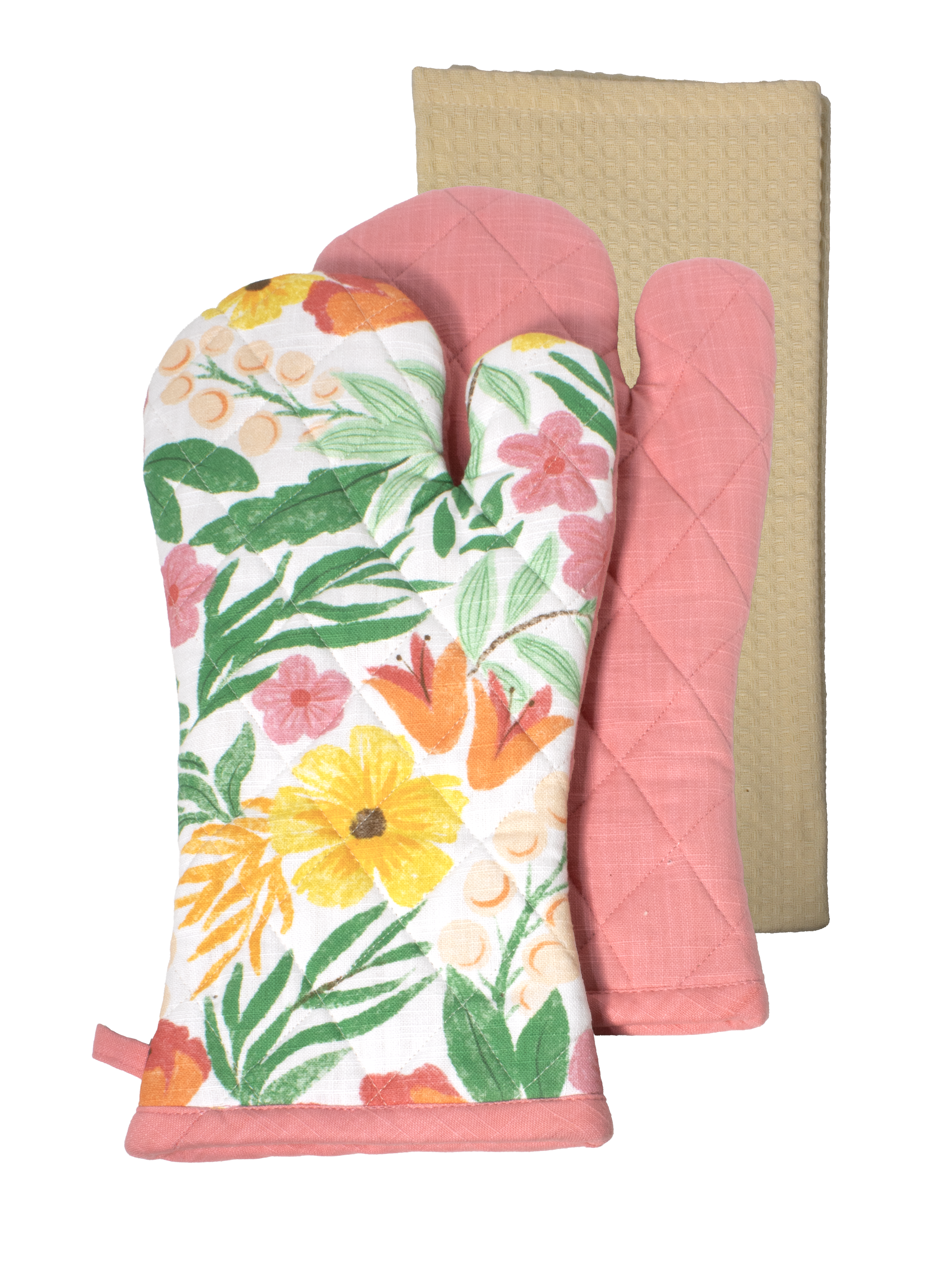 Fleur Darling Kitchen Pack (Oven Mitt x2 & Tea Towel)