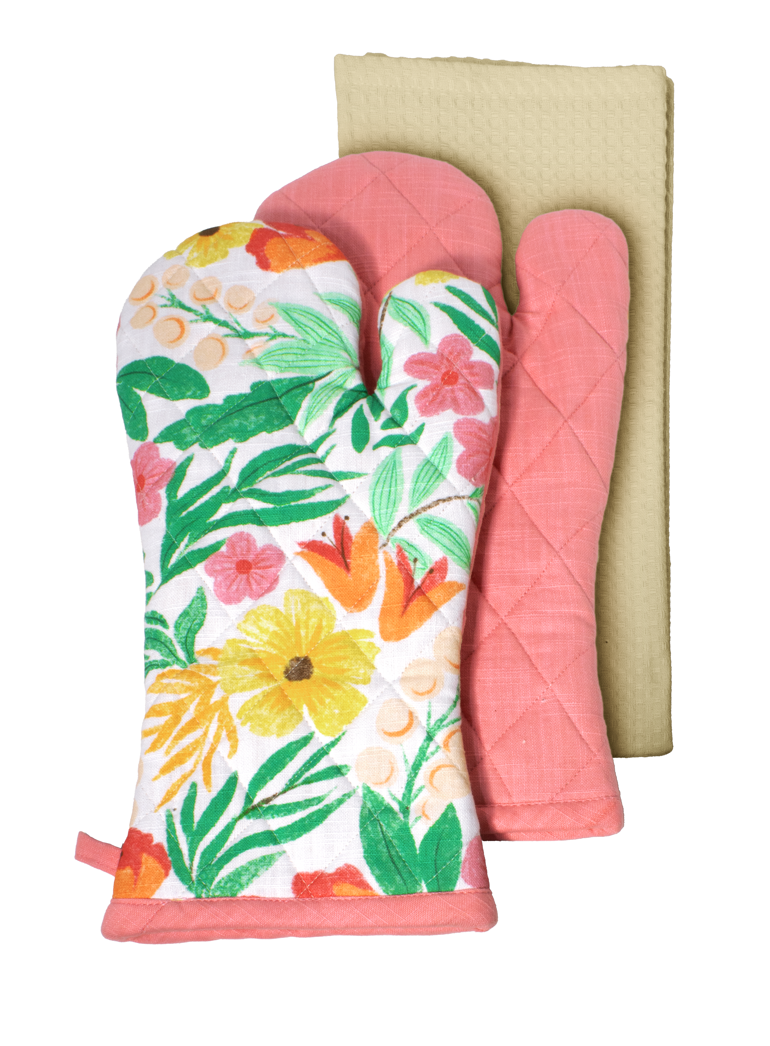 Fleur Darling Kitchen Pack (Oven Mitt x2 & Tea Towel)