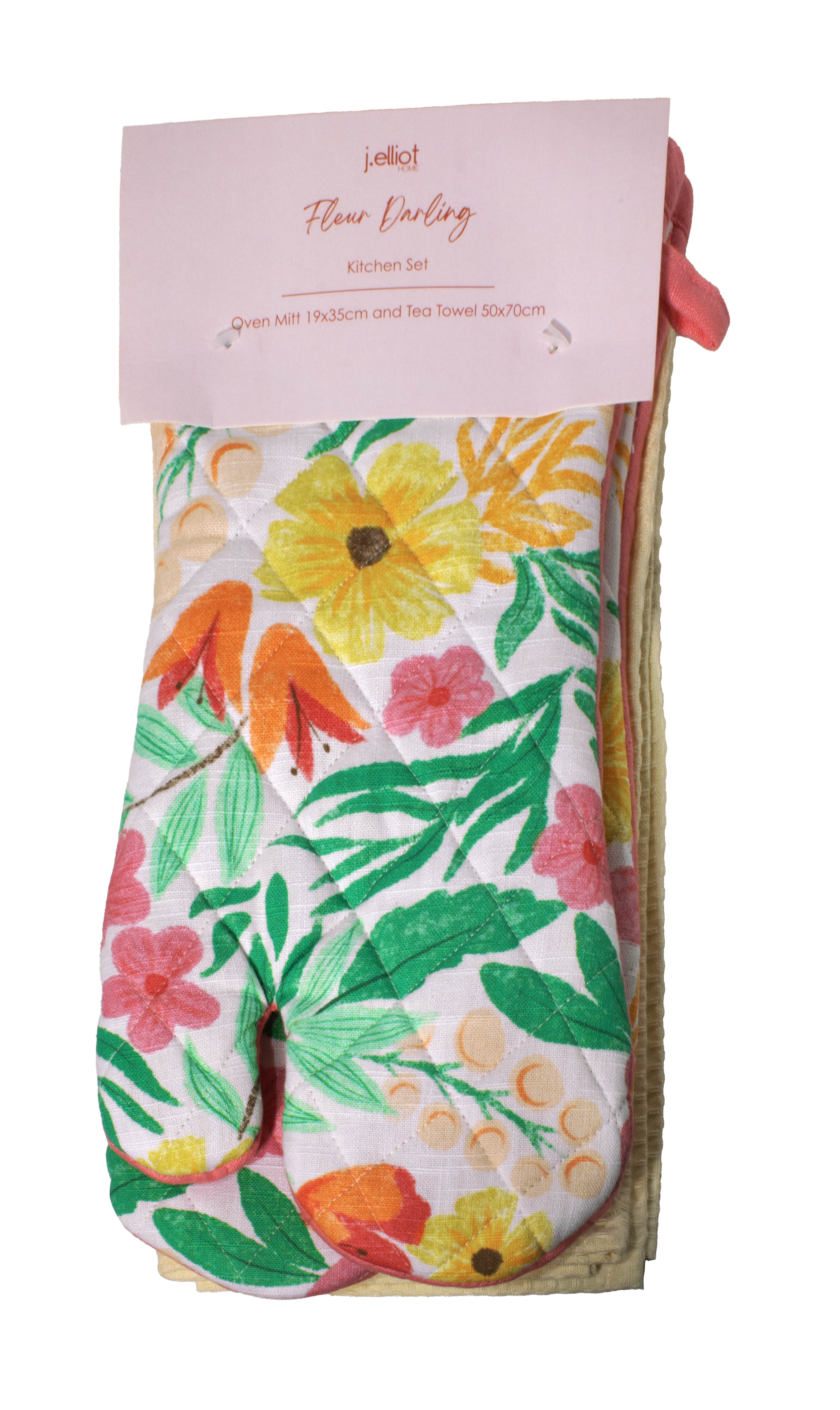 Fleur Darling Kitchen Pack (Oven Mitt x2 & Tea Towel)