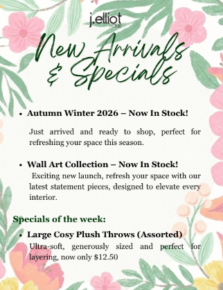 J.Elliot Arrivals & Specials