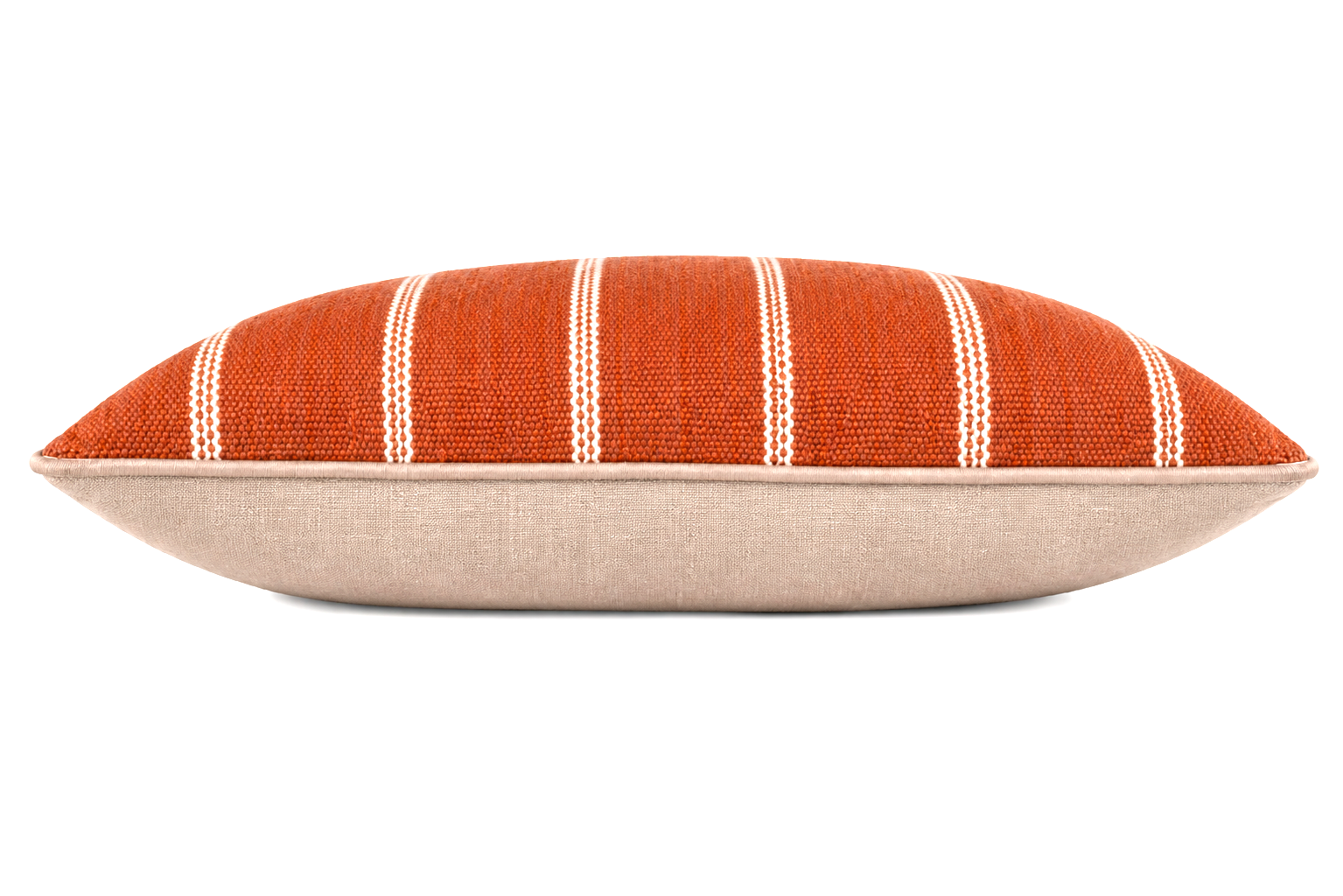 Eren Handwoven Stripe Cushion 50x50cm Rust & Natural