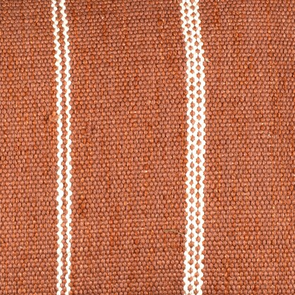 Eren Handwoven Stripe Cushion 50x50cm Rust & Natural