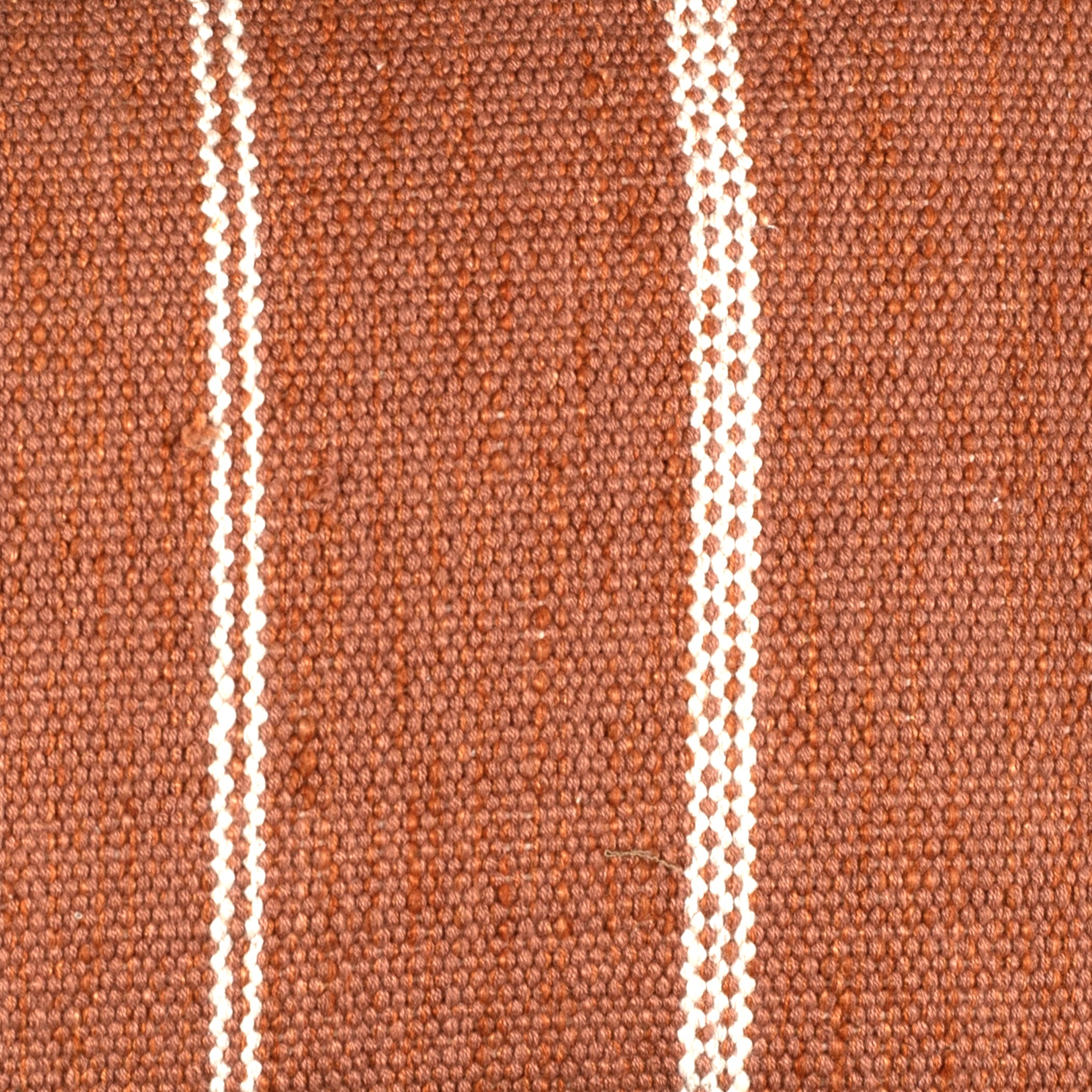 Eren Handwoven Stripe Cushion 50x50cm Rust & Natural