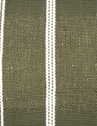 Eren Handwoven Stripe Cushion 35x55cm Olive & Natural