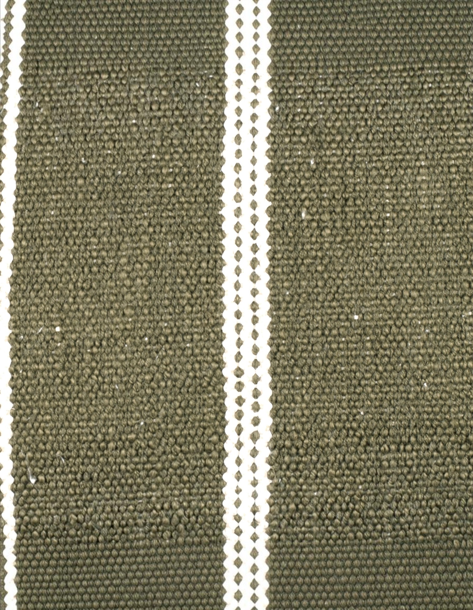 Eren Handwoven Stripe Cushion 35x55cm Olive & Natural