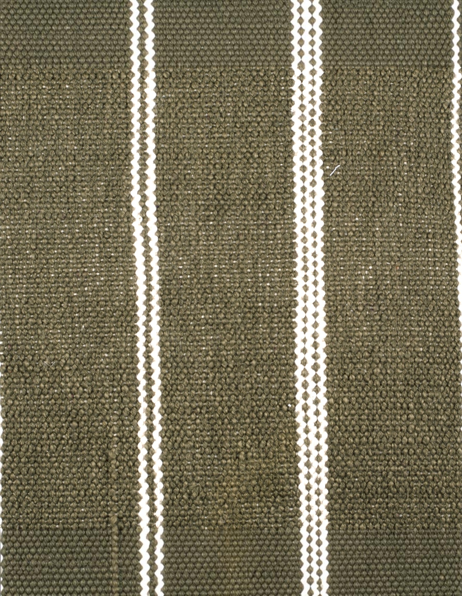 Eren Handwoven Stripe Cushion 50x50cm Olive & Natural