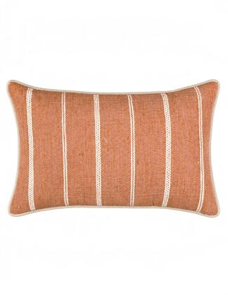 Eren Handwoven Stripe Cushion 35x55cm Rust & Natural