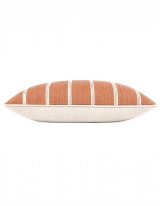 Eren Handwoven Stripe Cushion 35x55cm Rust & Natural