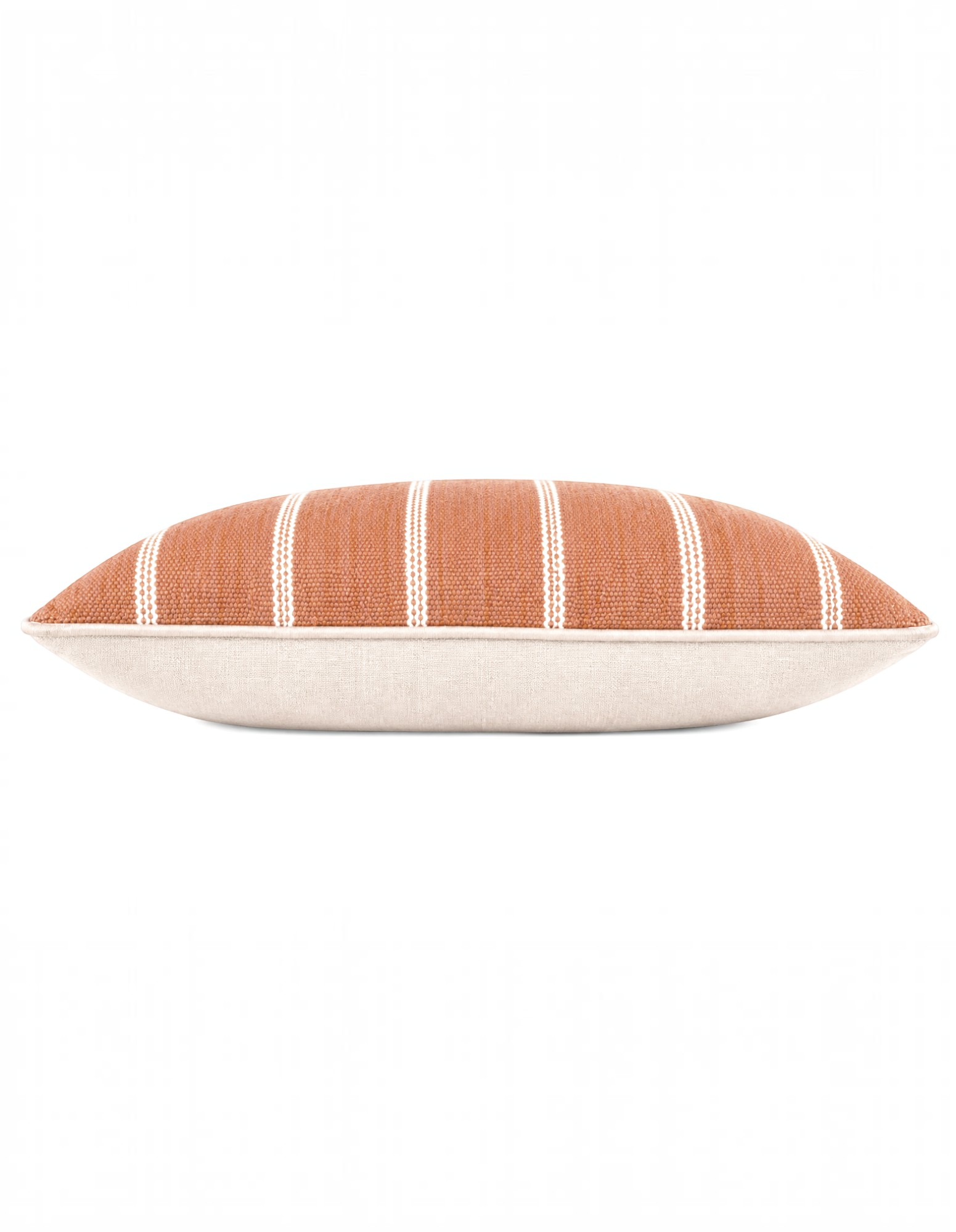 Eren Handwoven Stripe Cushion 35x55cm Rust & Natural
