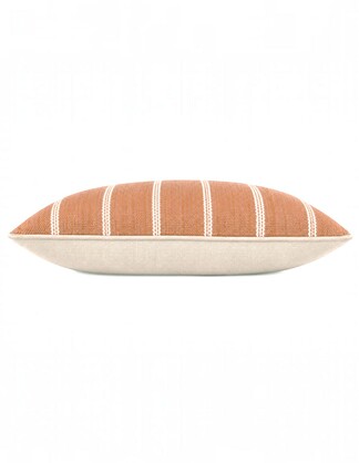 Eren Handwoven Stripe Cushion 50x50cm Rust & Natural