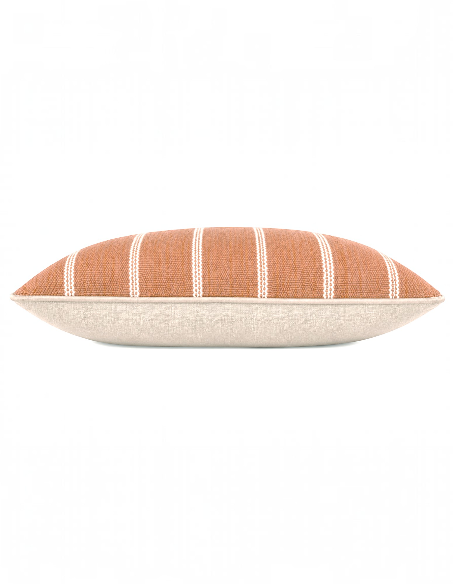 Eren Handwoven Stripe Cushion 50x50cm Rust & Natural