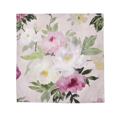Napkins - Pink Floral - Set of 4 - 45cm- Square - 100% Cotton
