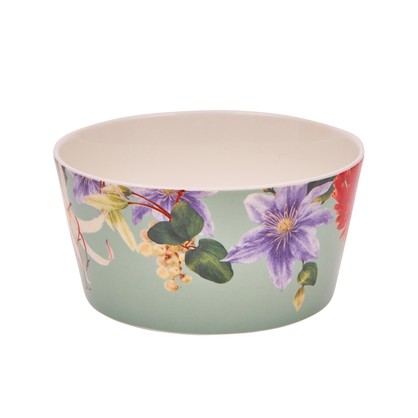CERAMIC BOWL-SET OF 2-ENCHANTED SUMMER-SAGE