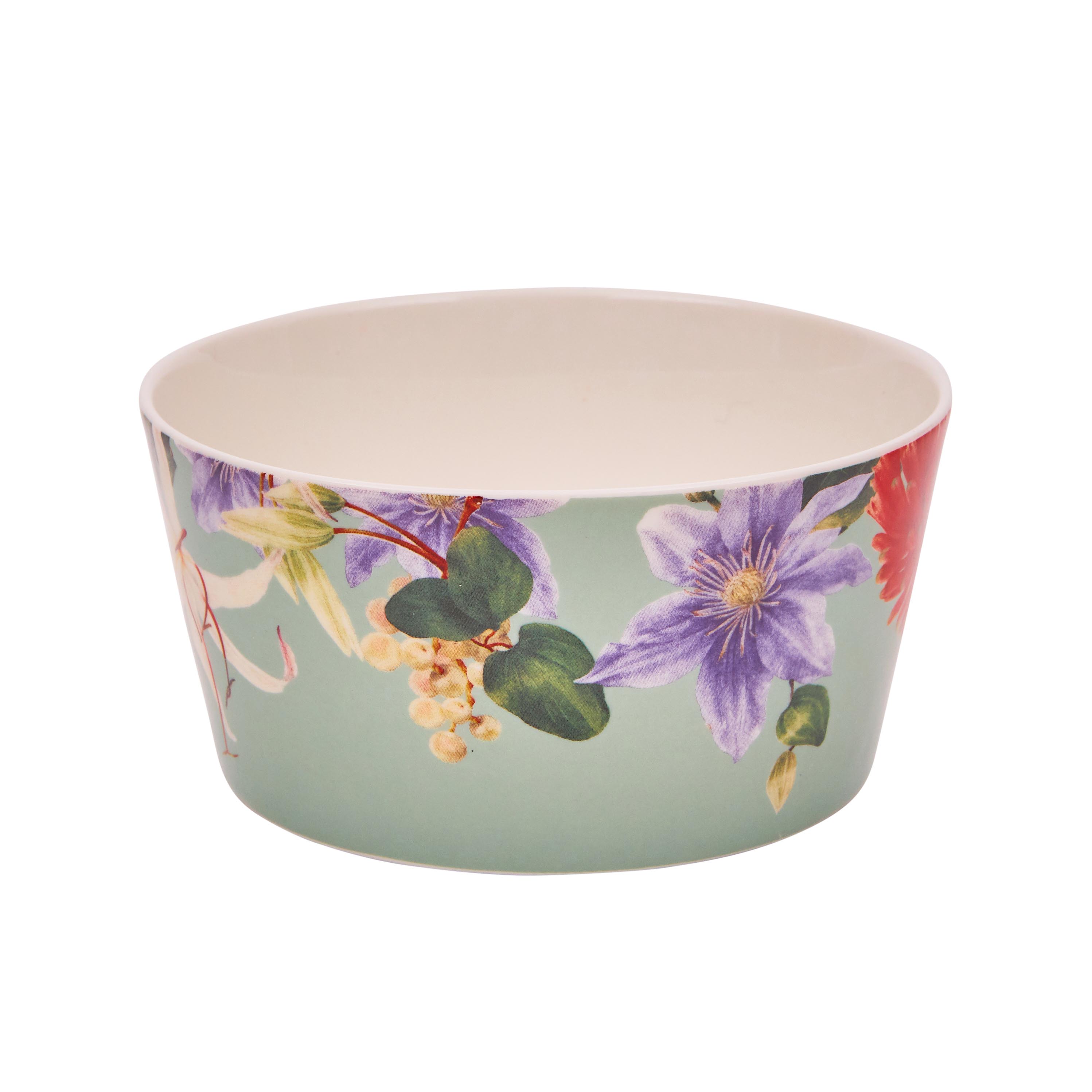 CERAMIC BOWL-SET OF 2-ENCHANTED SUMMER-SAGE