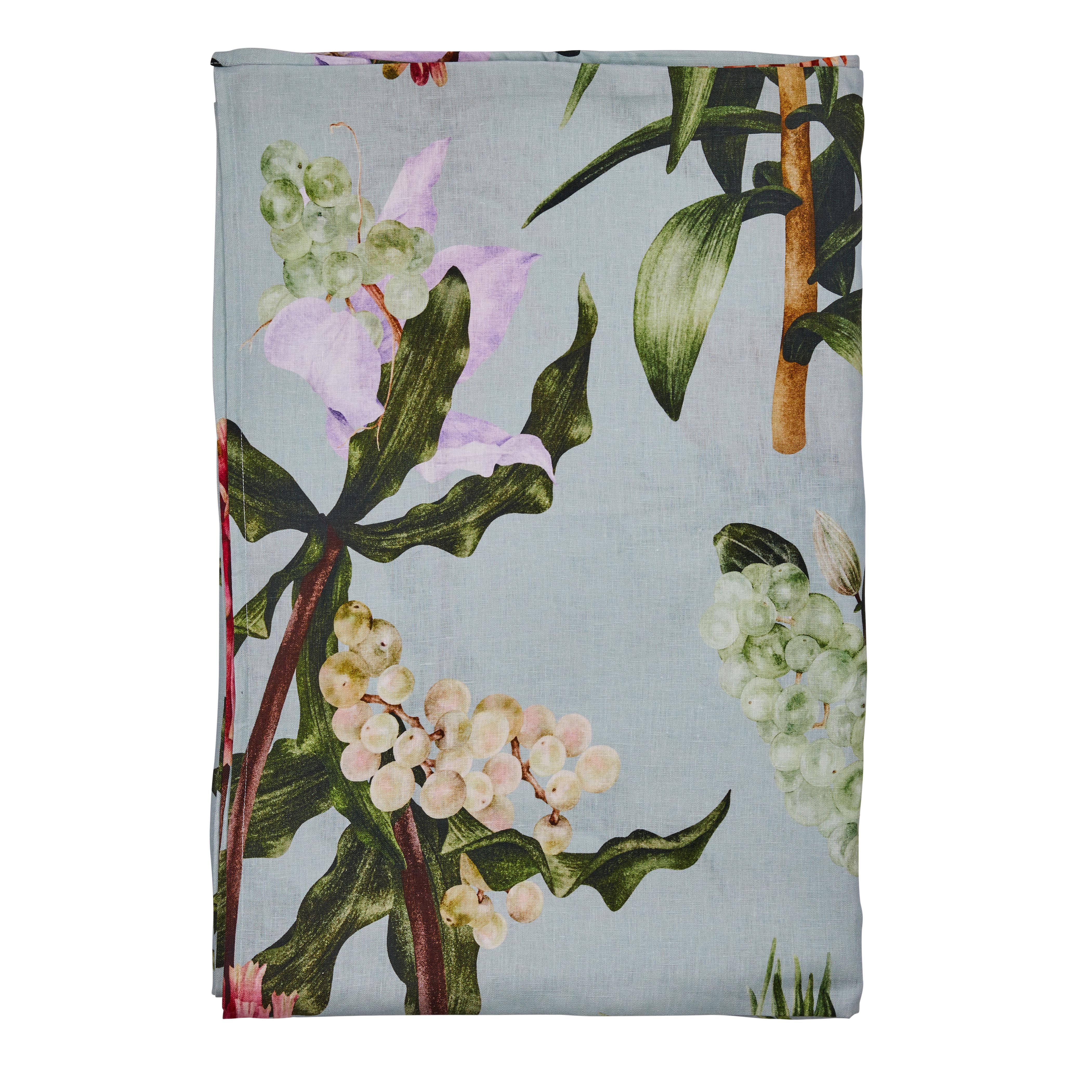NAPKINS-SET OF 4-100% LINEN-ENCHANTED SUMMER-SAGE-45X45CM