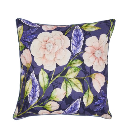 CUSHION-100% LINEN-LANA BLUE-50X50CM