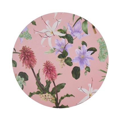 Placemat. 30 cm. MDF with cork backing. Matt finish. set of 4 ENCHANTED SUMMER-PINK
