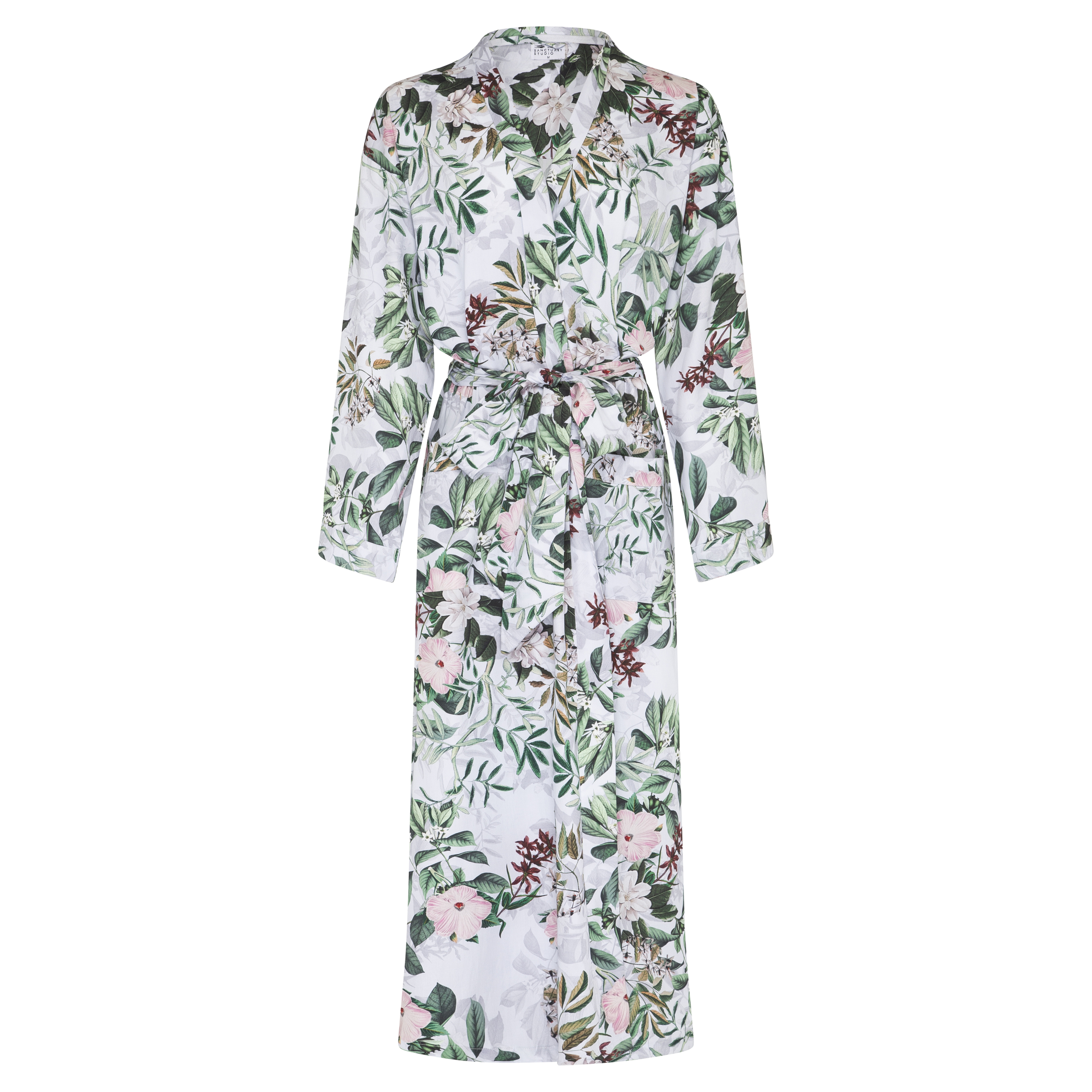 ROBE-LONG-TRANQUIL GARDEN-100% COTTON SATEEN