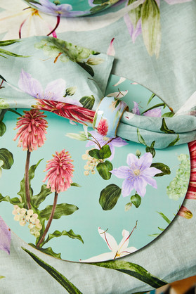 Placemat. 30 cm. MDF with cork backing. Matt finish. Set of 4. ENCHANTED SUMMER-Sage