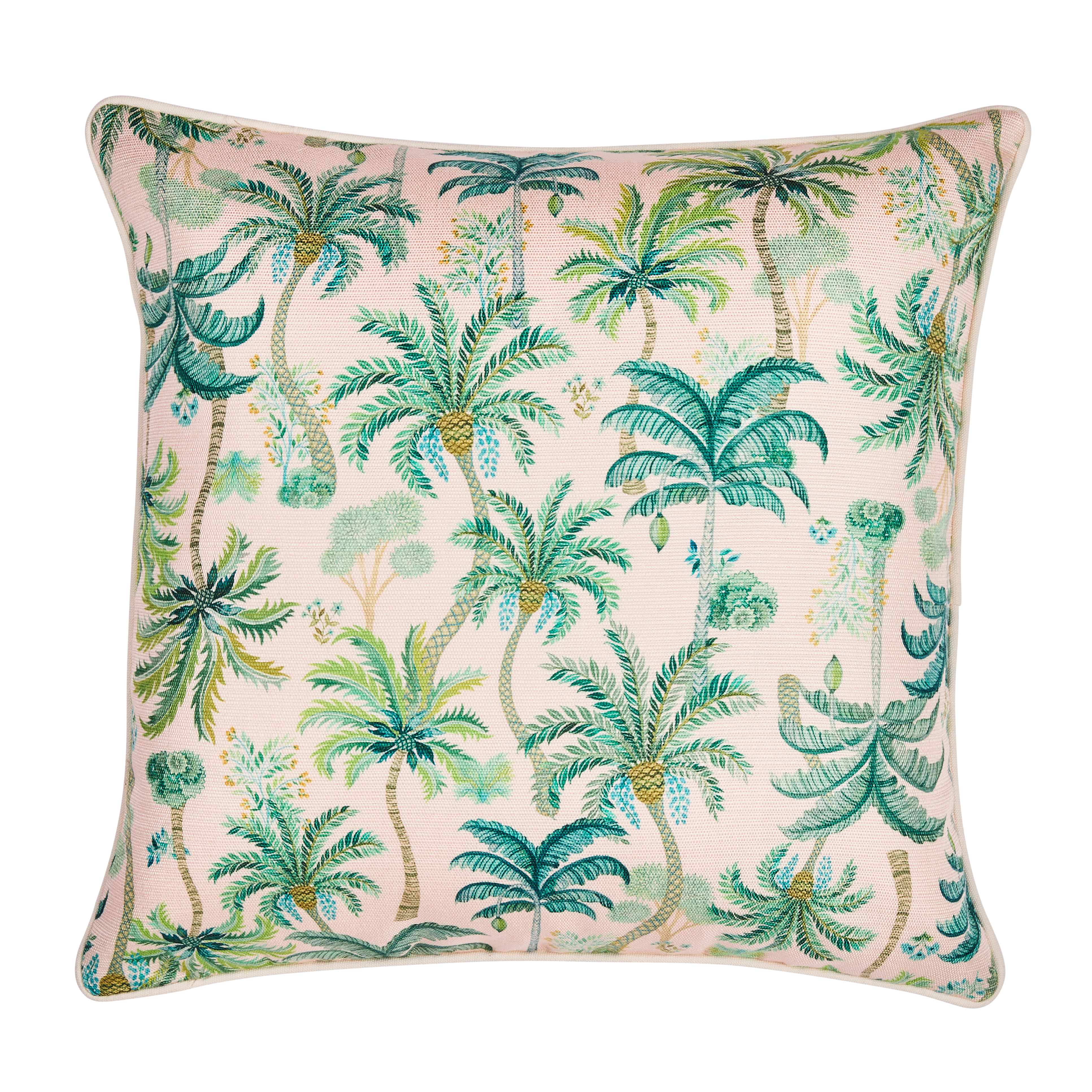 Alfresco Cushion-Vintage Palm-Indoor/Outdoor-50x50cm-Green/Green