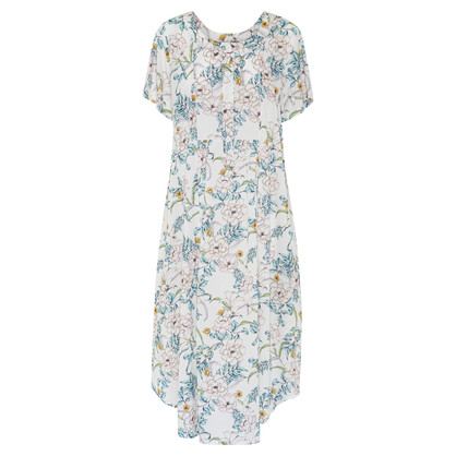 Nightie-Long-Vintage Floral-Cotton Voile-Pink/White