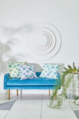 Alfresco Cushion-Vintage Palm-Indoor/Outdoor-50x50cm-Green/Green