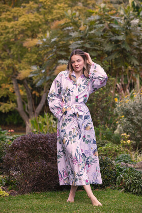 ROBE-Cherie 100% Cotton Robes-Pink Floral