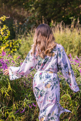 ROBE-Cherie 100% Cotton Robes-Pink Floral