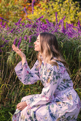 ROBE-Cherie 100% Cotton Robes-Pink Floral