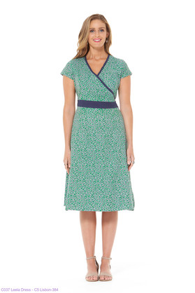 Leela Cotton Wrap Dress-Lisbon