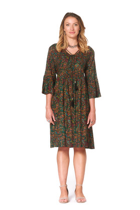 New Petra L/S  Dress-Twiggy Print