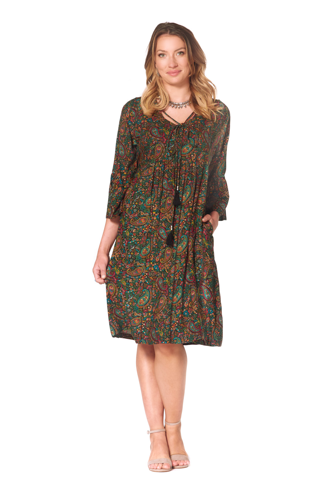 New Petra L/S  Dress-Twiggy Print