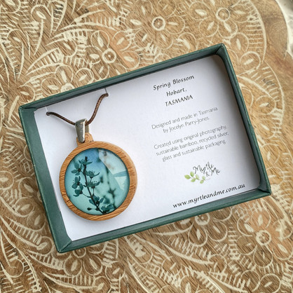Blue Blossom Pendants - Bamboo